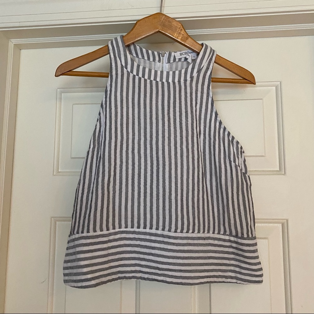 BCBGeneration striped crop top Size Small